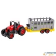 Fém traktor utánfutóval - 22 cm, többféle