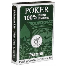 Piatnik - Plasztik póker kártyacsomag 1x55 lapos barna-zöld kivitelben (136214)