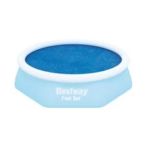Bestway - 2,44 m kör alakú napelemes medencetakaró 