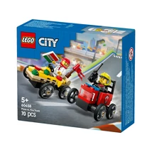 LEGO® City Great Vehicles 60458 Pizzásautó vs. tűzoltóautó, versenyautós csomag