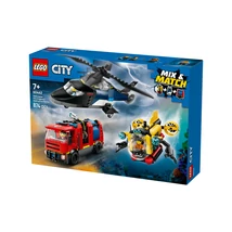 LEGO® City Great Vehicles 60462 Helikopter, tűzoltóautó és tengeralattjáró egy csomagban