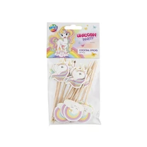 Unikornis parti pálcikák, 9 cm, 24 db 750006