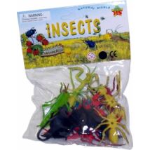 Műanyag rovarok 8 cm, 12 db/csomag