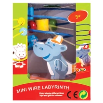 Fa víziló golyófuttató 10x7x13 cm