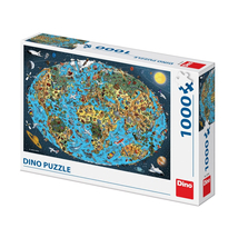 Dino - Puzzle 1000 db - Világtérkép (532816))