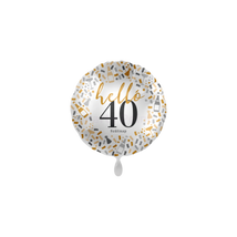 45-cm-es "40" születésnapos elegáns fólia lufi