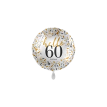 45-cm-es "60" születésnapos elegáns fólia lufi