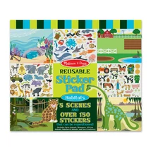 Melissa&Doug - Kreatív Játék, Újrahasználható Matrica Készlet, Élőhelyek