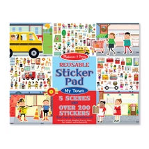 Melissa&Doug - Kreatív Játék, Újrahasználható Matrica Készlet, Város (19114)