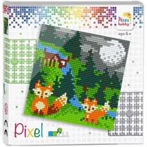 Pixel szett 4 alaplapos-Rókák