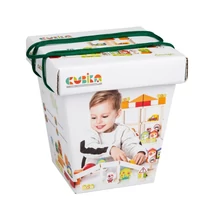 Cubika - Fa építőkocka fiúknak 54db-os