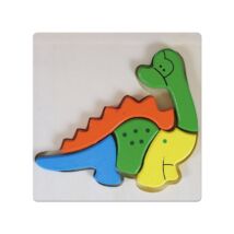 Dinoszaurusz 5 darabos fa puzzle