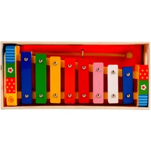 Fa színes xilofon 17 cm-es