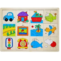 Fa Felezős puzzle járműves 0526