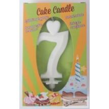 Cake Candle - Fehér számgyertya 7-es