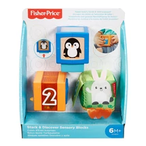 Fisher Price - Változatos anyagú állatos kockák GJW13 - Mattel