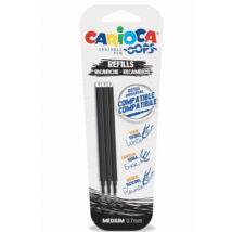 Carioca - Oops fekete kitörölhető tollbetét 0,7mm 3db-os szett (43041/01)