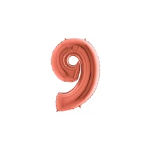 MegaShape - Rosegold 9-es szám fólia lufi (100 cm-es)