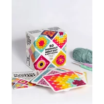 50 horgolt négyzet kártyákon