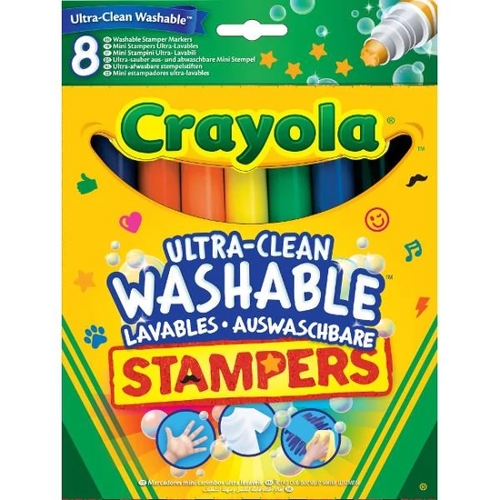 Crayola - Extra lemosható nyomdafilc 8db-os