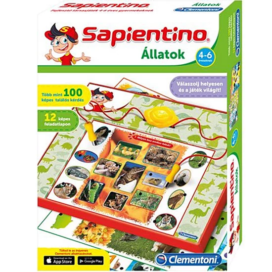 Clementoni - Állatok fejlesztő társasjáték - Sapientino