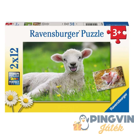 Ravensburger - Puzzle 2x12 db - Állatok a farmon 05718