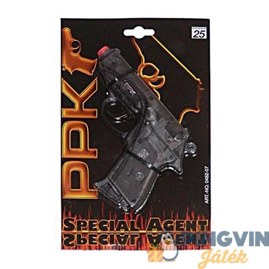 Sohni-Wicke - Special Agent PPK fekete rózsapatron füzéres pisztoly 18 cm (0482)