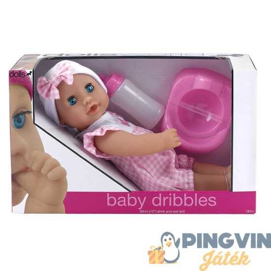 Dolls World - Baby dribbles 30 cm-es baba