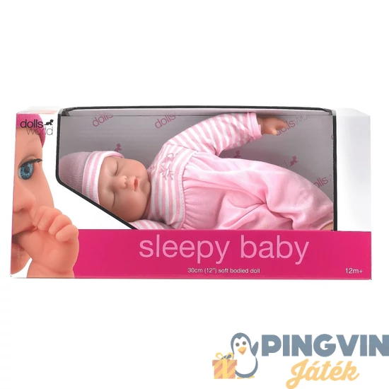 Dolls World - Sleepy baby 30 cm-es puhatestű baba/2 féle