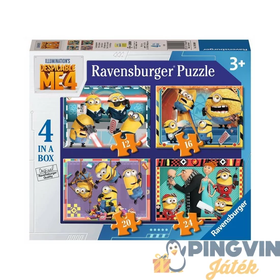 Ravensburger - Puzzle 4in1 - Minyonok 4