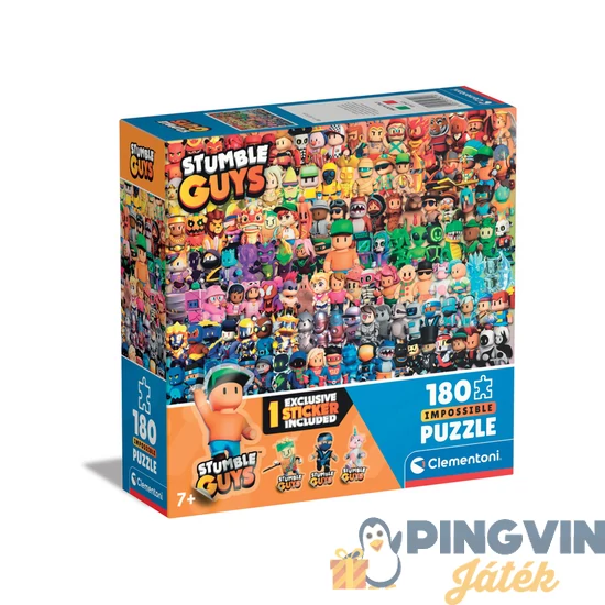 Clementoni - Puzzle 180 db - Stumble Guys lehetetlen puzzle kocka