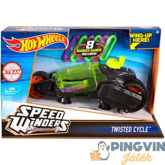 Mattel - Hot Wheels Speed Winders motor fekete (DPB66)