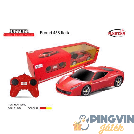 Rastar - Távirányítós autó 1:24 Ferrari 458 Italia