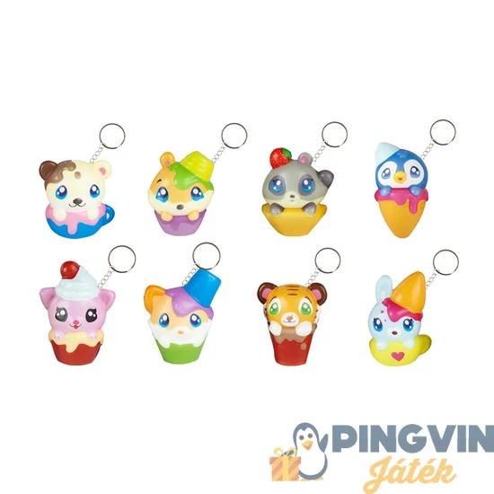 Mini squishy kulcstartó, 5 cm, 8 féle 590012     