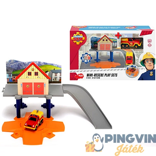 Sam a tűzoltó: Mini tűzoltóállomás játékszett - Dickie Toys