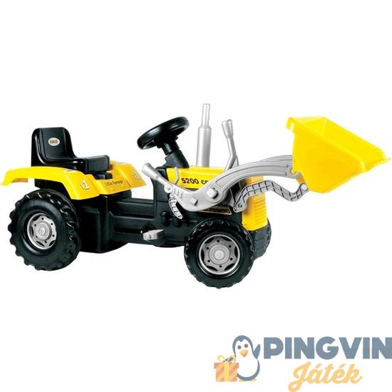 114cm ráülős pedálos bébi traktor markoló
