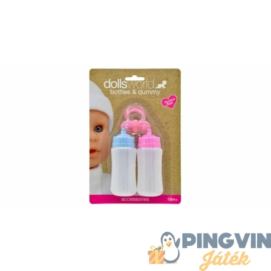Dolls Word - 2 db tölthető cumisüveg és 1 db játék cumi 8859