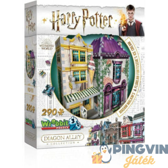 3D exkluzív puzzle: Harry Potter-Madam Malkin talárszabászata és fagylaltszalon 290 db-os (W3D-0510)