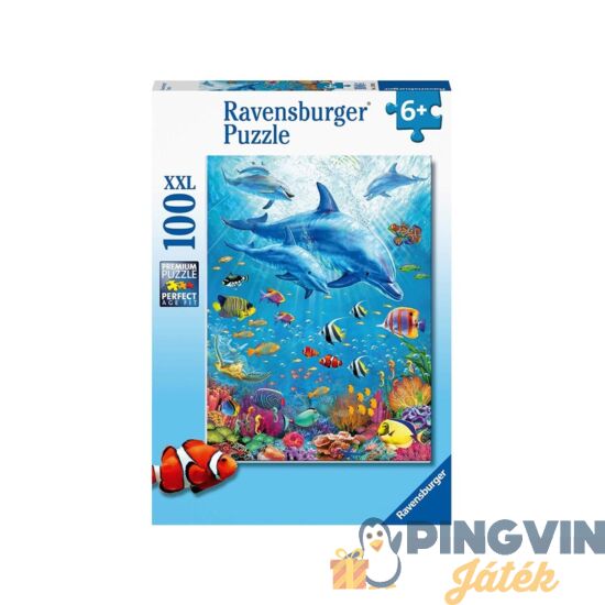 Ravensburger - Puzzle 100 db - Delfin a vízben 12889