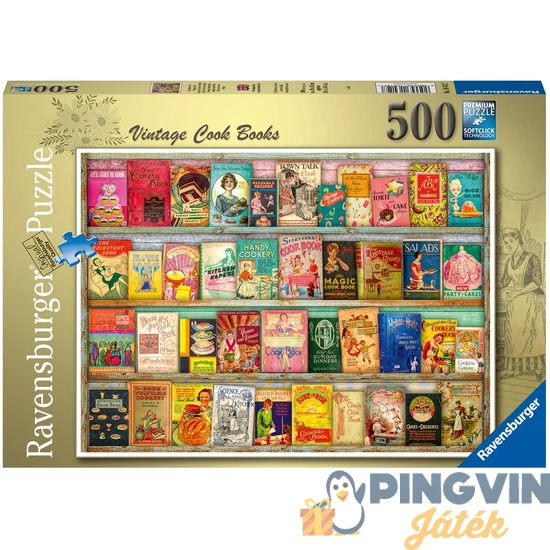 Ravensburger - Puzzle 500 db - Vintage receptes könyv 16412