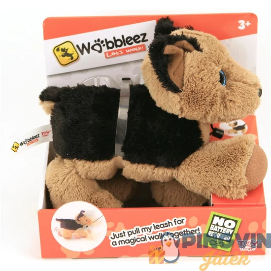 Wobbleez -  Sétáló német juhász kutya plüss - 30 cm-es