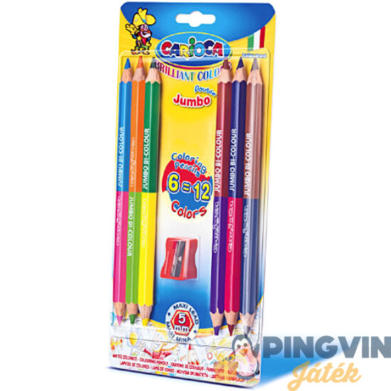 Carioca - Jumbo színes ceruza szett hegyezővel 6db (42264)
