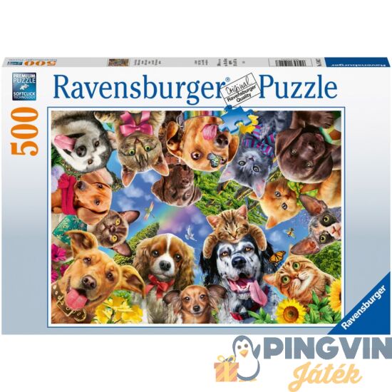 Ravensburger - Puzzle 500 db - Állati arcok (15042)