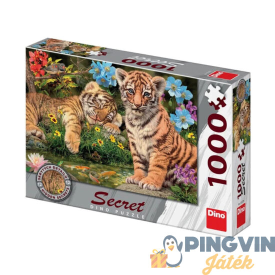 Dino - Puzzle 1000 pcs, titkos - Tigriskölykök (532779)