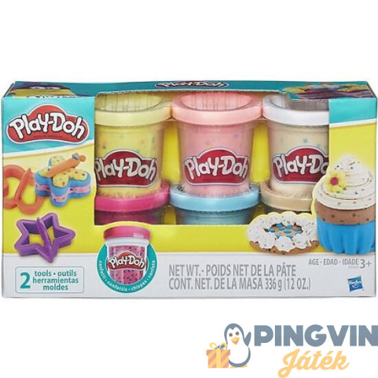 Play-Doh: Konfettis vegyes színű gyurma szett 336g - Hasbro