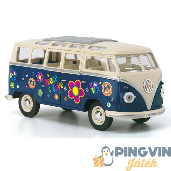 Kinsmart - VW kisbusz 1962 Hippy  1:24-es