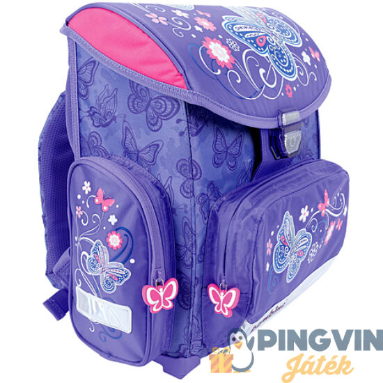 Prémium pillangós ergonomikus iskolatáska hátizsák 36*27*14 cm