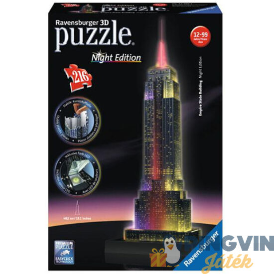 Ravensburger - Empire State Building éjszakai változat 3D puzzle 216db-os