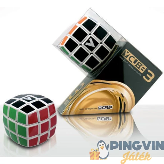 V-CUBETM 3x3 versenykocka, fehér, lekerekített, matrica nélküli