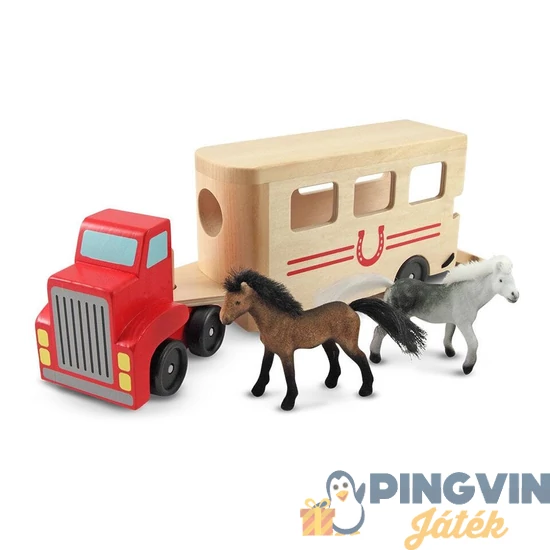 Melissa&Doug - Fa Jármű, Lószállító (4097)